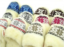 Papuci de iarna  - lana naturala 