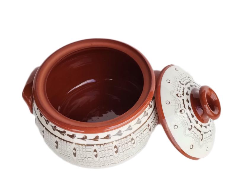 Oala mic din lut modern 3 L - model 3 - artizanat-cadouri.ro