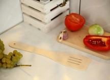 Spatula lemn cu 3 linii