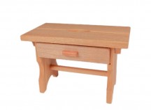 Scaun mic cu sertar din lemn, 32x18x21cm