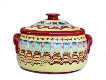 Modern kerámia fazék 5 L - sárga