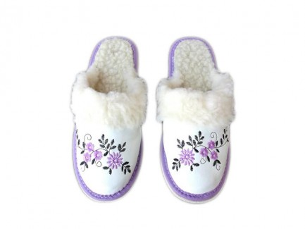 Papuc de casa - violet floral