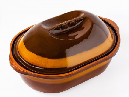 Vas lut oval glazurat - 456