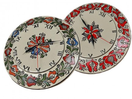 Ceas ceramica de Corund pictat manual