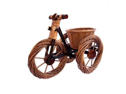 Suport flori din rachita  - bicicleta