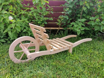 Roaba din lemn pentru flori decor