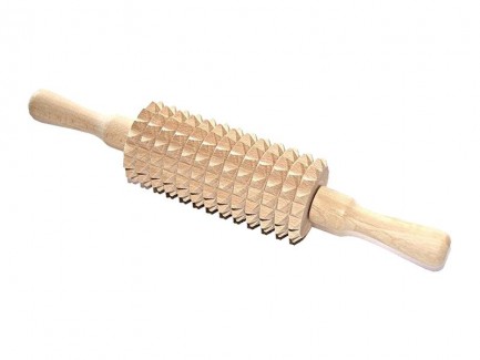  Aparat de masaj corporal cu role din lemn, 29 cm