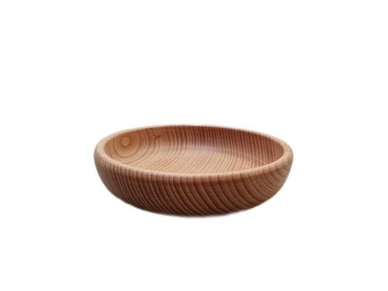 Bol de lemn din lemn de fag, 18 cm 