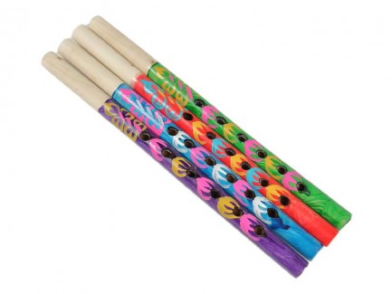 Fluier sculptat din lemn diverse culori, 31cm