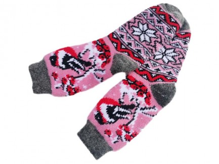 Sosete din lana pink