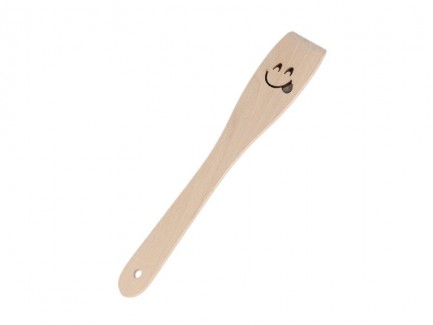 Spatula din lemn pt bucatarie, Smiley, 30 cm