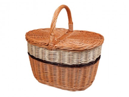 Cos picnic modern din rachita, 42x28cm