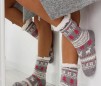 Sosete imblaniti cu stopper anti-alunecare - femei
