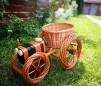 Suport flori din rachita  - tractor