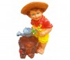 Ornament de gradina baietel cu stropitoare
