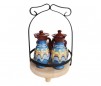 Set Oliviera Ceramica 5 Piese - Pentru Ulei, Otet, Sare, Piper + Suportul
