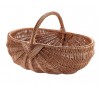 Cos oval impletit din rachita lacuita modern