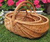 Cos oval impletit din rachita lacuita modern