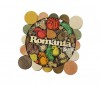 Suport oale din lemn Romania 18×18cm