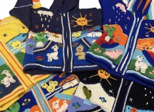 Pulover fete-baieti tricotat imblanit de iarna